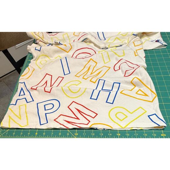 Champion Scrambled Letters Tee Men’s M White Primary Colors Crew Neck - Picture 11 of 13